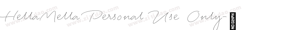 HellaMella Personal Use Only字体转换